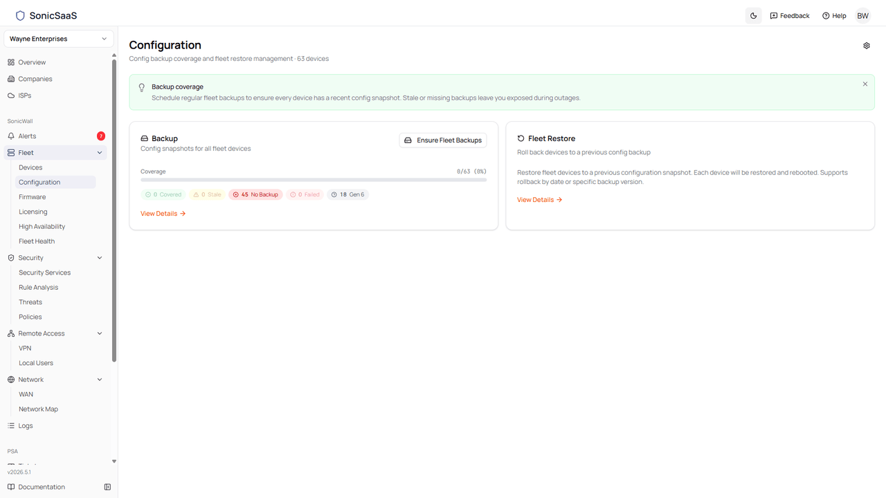 Config snapshot diff between two days